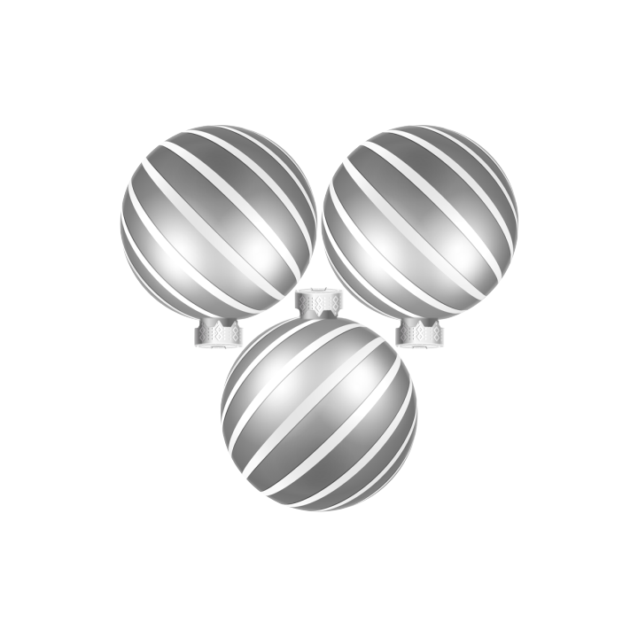 Sticker autocollant 3 boules violettes