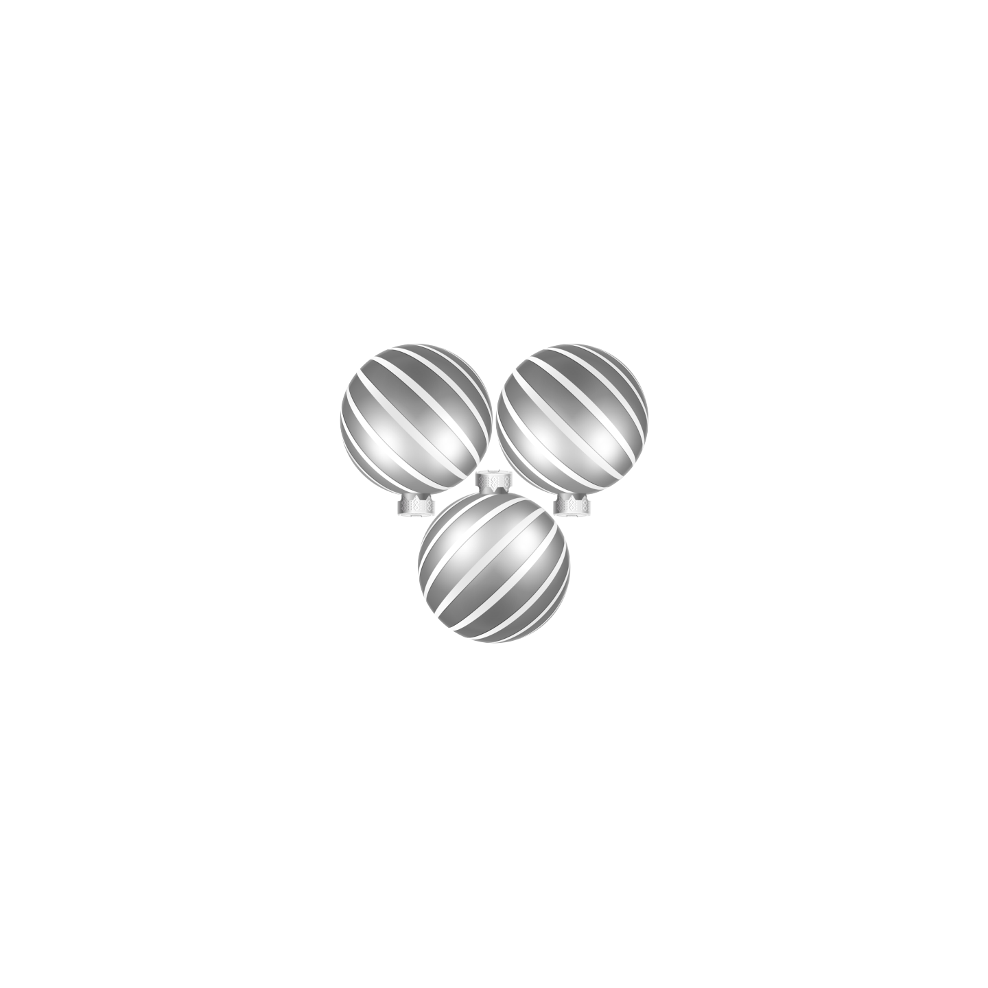 3 boules argentées