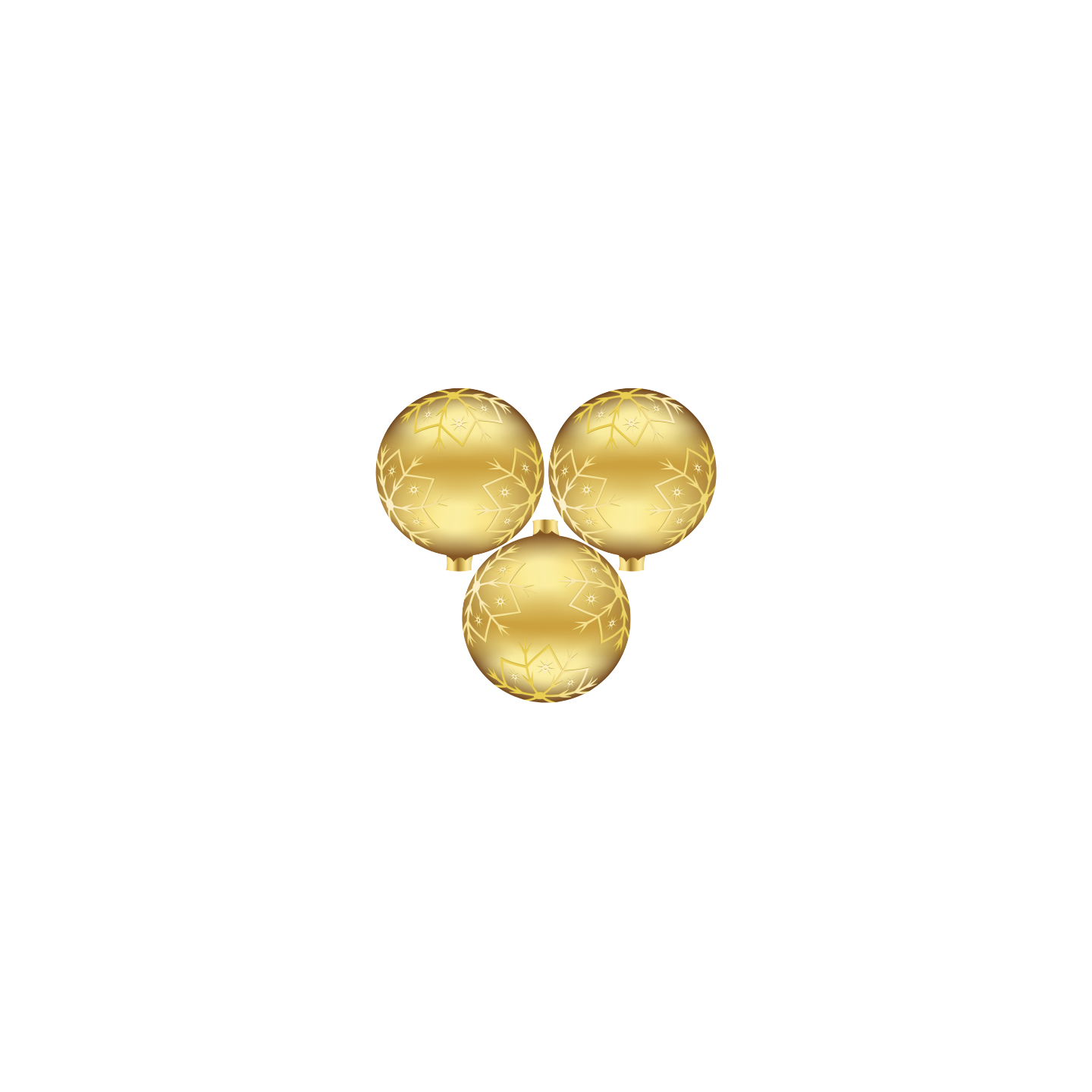 3 boules dorées