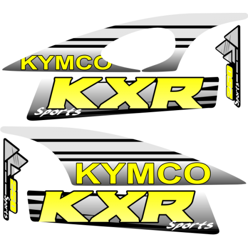 Sticker autocollant kit deco krx 250 jaune