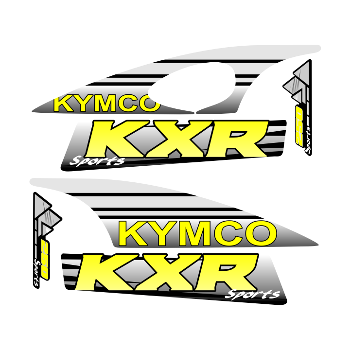 Sticker autocollant kit deco krx 250 jaune
