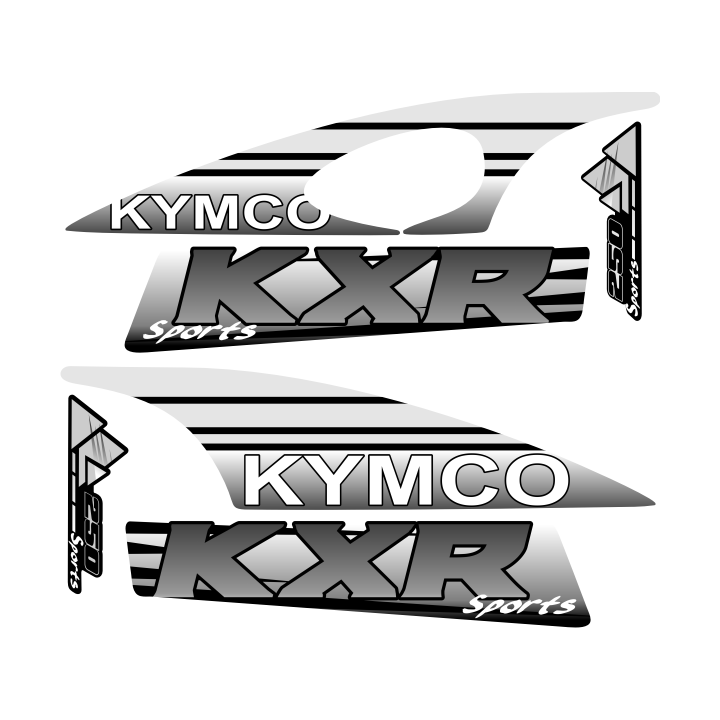 Sticker autocollant kit deco krx 250 jaune