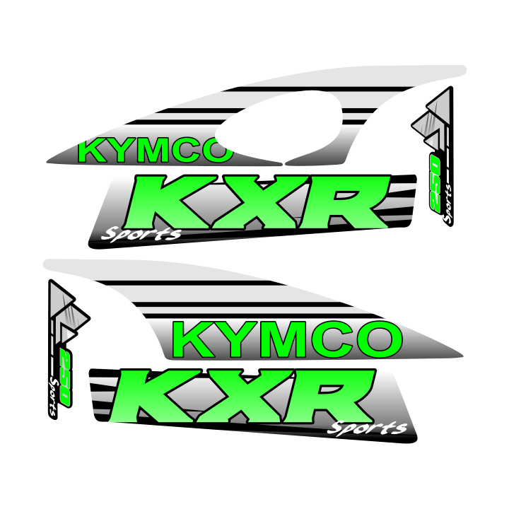 Sticker autocollant kit deco krx 250 noir