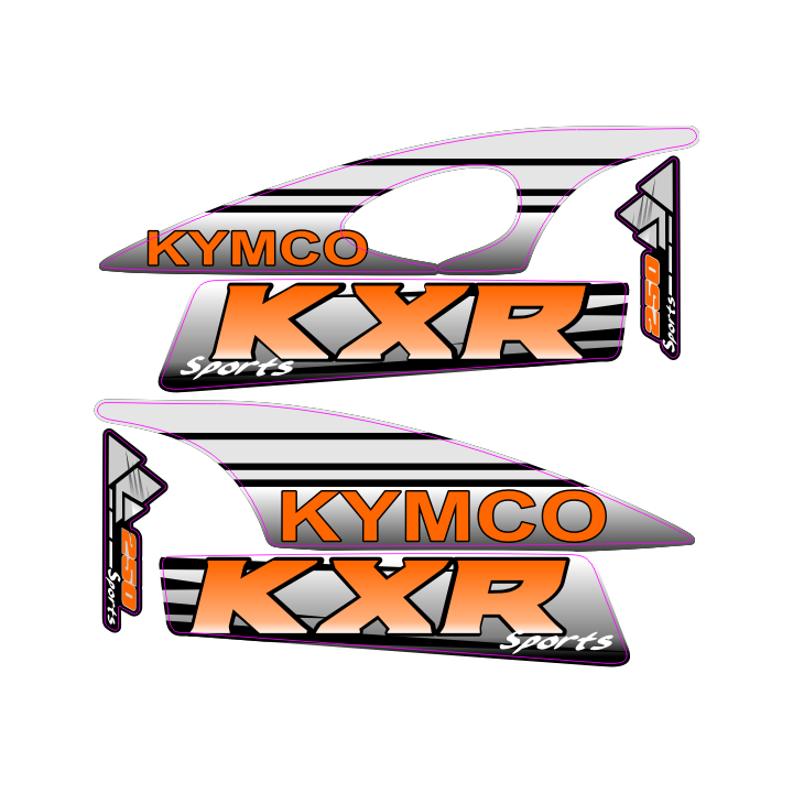 Sticker autocollant kit deco krx 250 orange