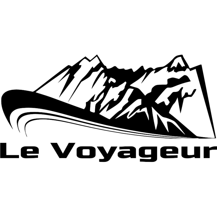 Sticker autocollant Voyageur Montagne Gauche