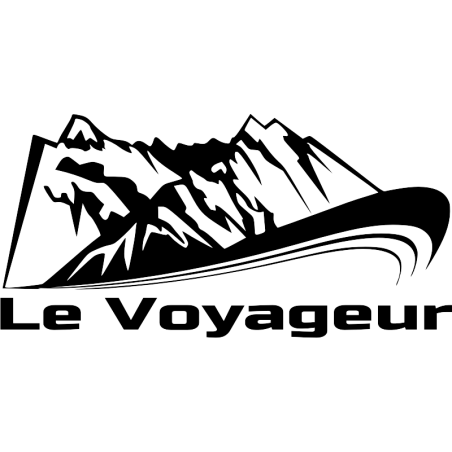 Sticker autocollant Voyageur Montagne Droite