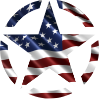Sticker autocollant Etoile US drapeau americain