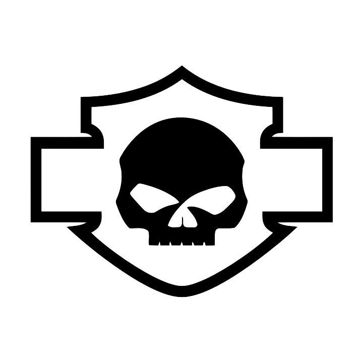 Sticker autocollant harley skull