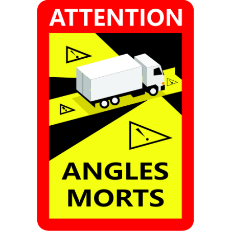 Sticker autocollant Angles Morts Poid Lourd