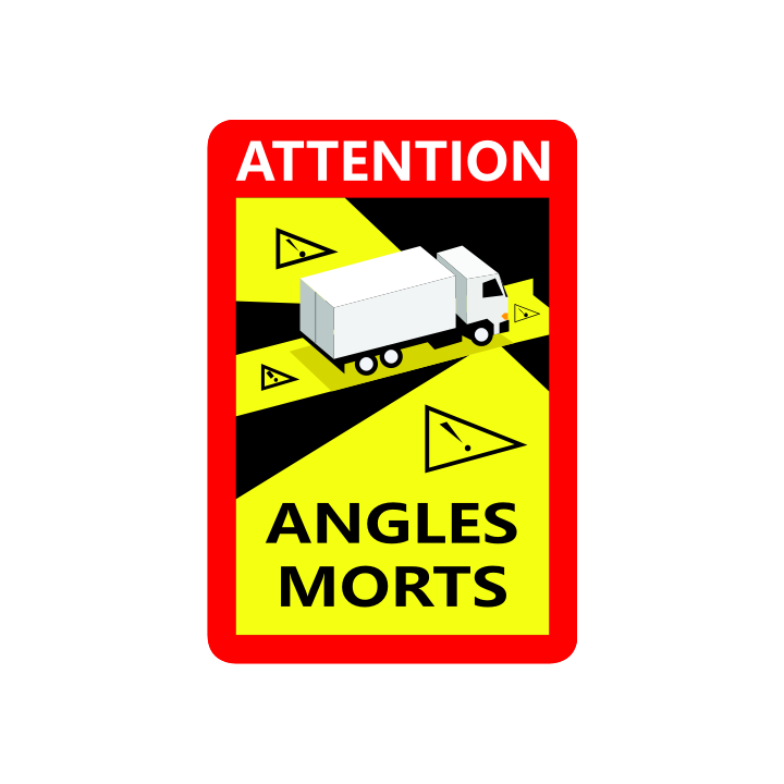 Sticker autocollant Angles Morts Poid Lourd