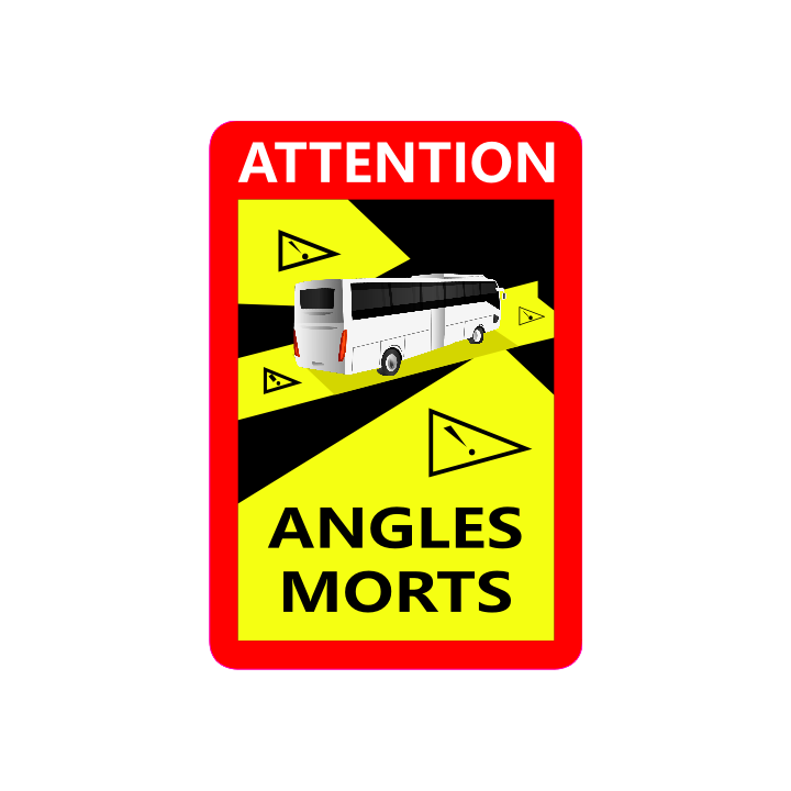 Sticker autocollant Angles Morts Bus