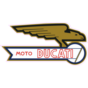 Sticker autocollant Ducati ancien couleur 2