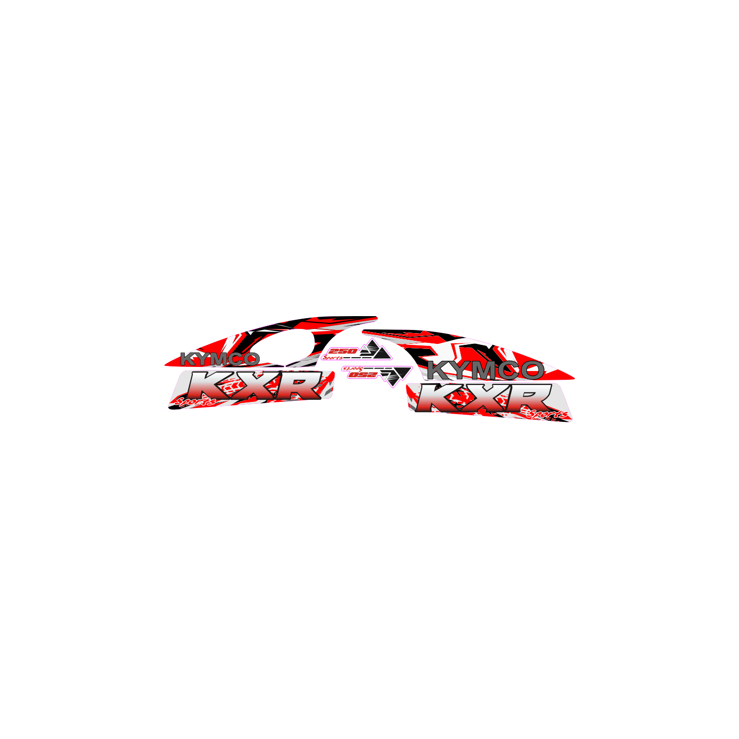 kit deco krx 250 rouge graphic