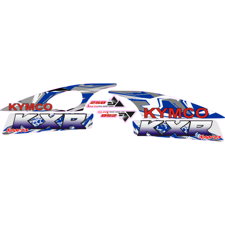 kit deco krx 250 bleu graphic