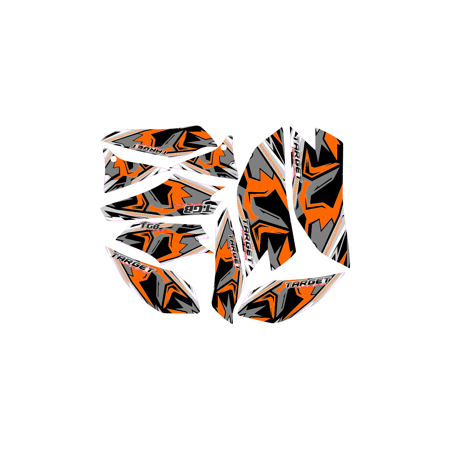 kit deco target tgb orange