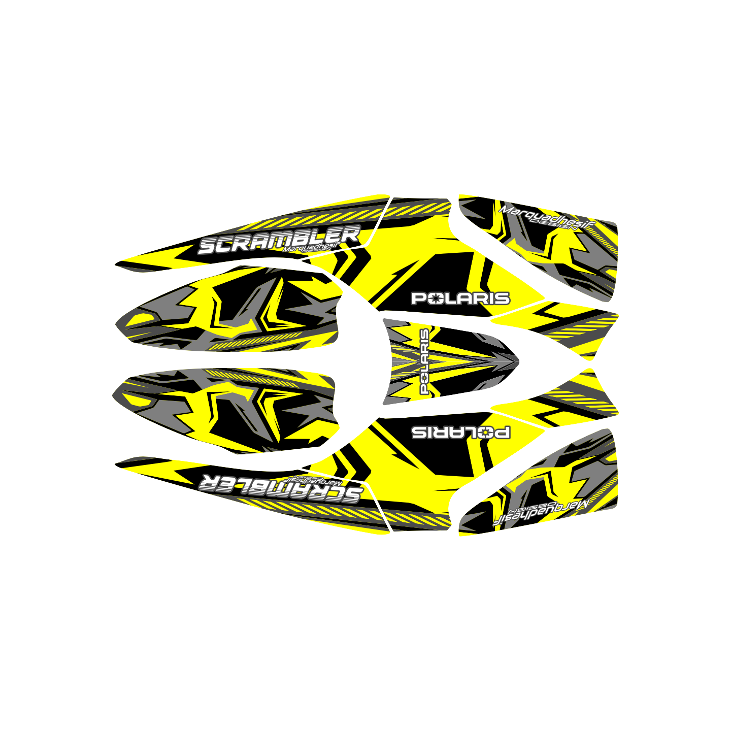 kit deco scrambler avt 2010 jaune