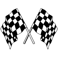 Sticker autocollant Drapeau damier