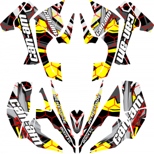 kit deco can am renegade jaune 800xxc