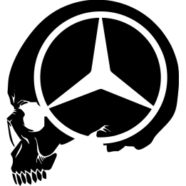 Sticker Mercedes – Crâne