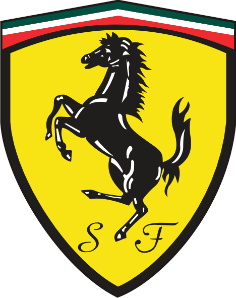 Sticker logo Ferrari couleur - TenStickers