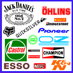 Logo racer et sponsor